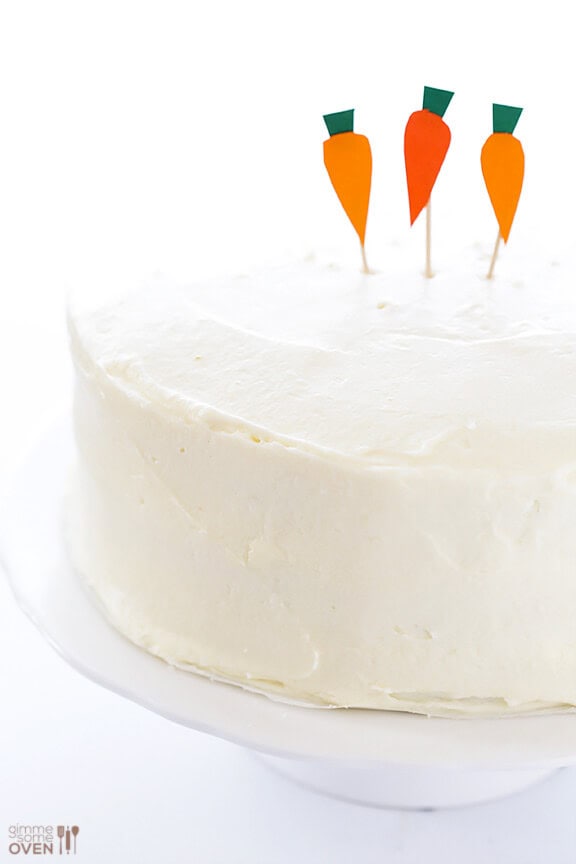 Vegan Gluten-Free Carrot Cake -- made with a heavenly (vegan) "cream cheese" frosting | gimmesomeoven.com #vegan #glutenfree #gf Vegan Gluten-Free Carrot Cake -- made with a heavenly (vegan) "cream cheese" frosting | gimmesomeoven.com #vegan #glutenfree #gf