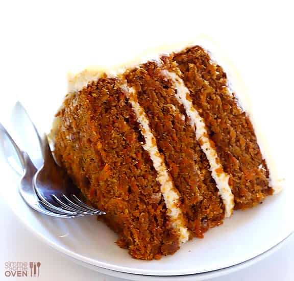 Vegan Gluten-Free Carrot Cake -- made with a heavenly (vegan) "cream cheese" frosting | gimmesomeoven.com #vegan #glutenfree #gf Vegan Gluten-Free Carrot Cake -- made with a heavenly (vegan) "cream cheese" frosting | gimmesomeoven.com #vegan #glutenfree #gf