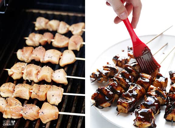 Easy Balsamic Chicken Skewers -- 4 ingredients, and perfectly sweet and savory! | gimmesomeoven.com Easy Balsamic Chicken Skewers -- 4 ingredients, and perfectly sweet and savory! | gimmesomeoven.com