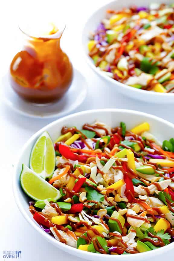 Rainbow Thai Chicken Salad | gimmesomeoven.com #glutenfree Rainbow Thai Chicken Salad | gimmesomeoven.com #glutenfree