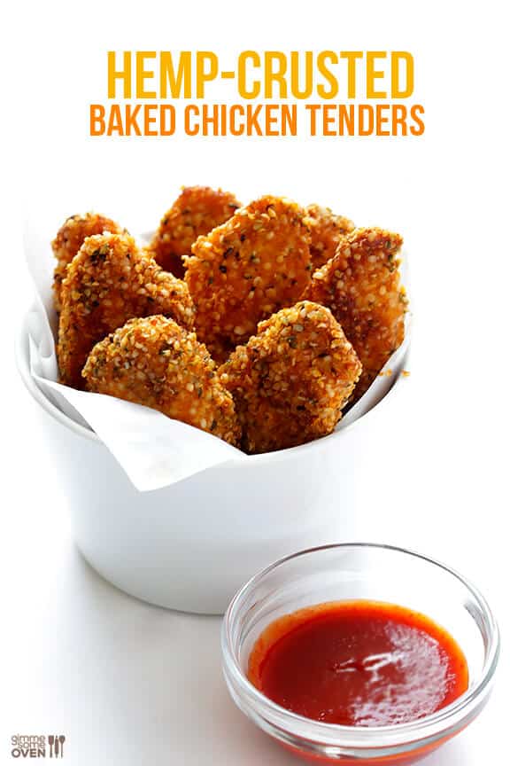 Hemp Crusted Chicken Tenders -- this easy and delicious recipe is packed with protein and is also naturally #glutenfree! | gimmesomeoven.com #gf #recipe Hemp Crusted Chicken Tenders -- this easy and delicious recipe is packed with protein and is also naturally #glutenfree! | gimmesomeoven.com #gf #recipe