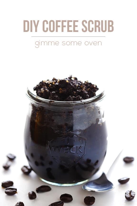 DIY Coffee Sugar Scrub -- all you need are three ingredients for this all-natural body scrub | gimmesomeoven.com #beauty #diy #tutorial DIY Coffee Sugar Scrub -- all you need are three ingredients for this all-natural body scrub | gimmesomeoven.com #beauty #diy #tutorial