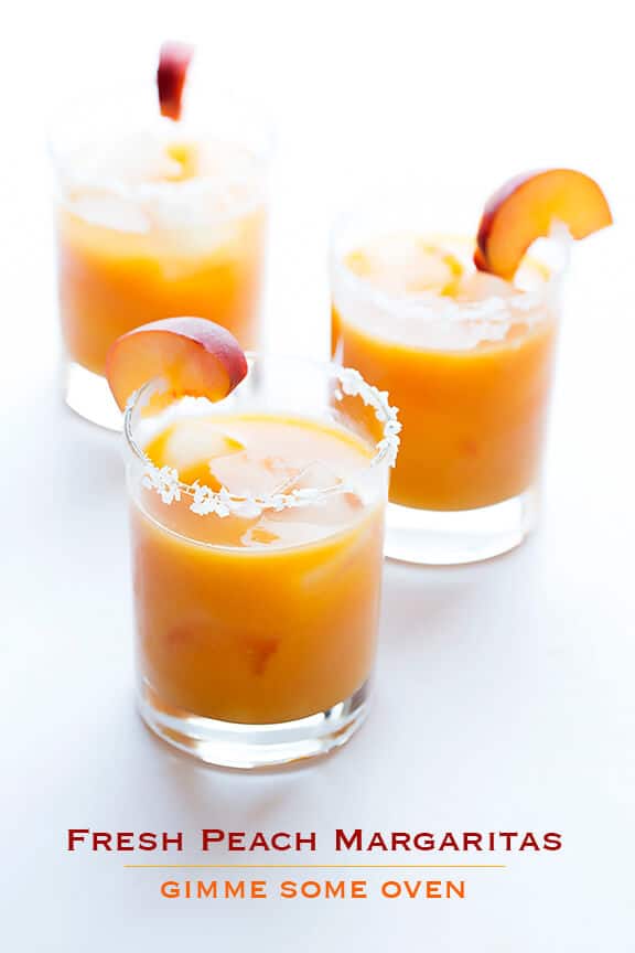 Fresh Peach Margaritas | gimmesomeoven.com #cocktail Fresh Peach Margaritas | gimmesomeoven.com #cocktail