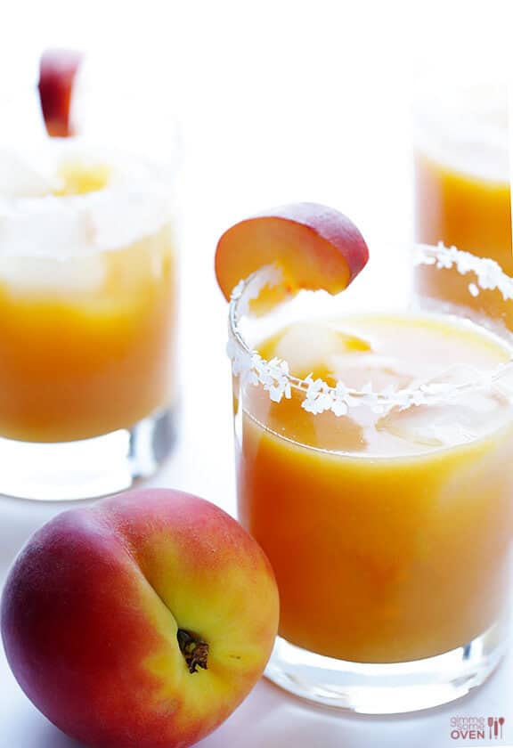 Fresh Peach Margaritas | gimmesomeoven.com #cocktail Fresh Peach Margaritas | gimmesomeoven.com #cocktail