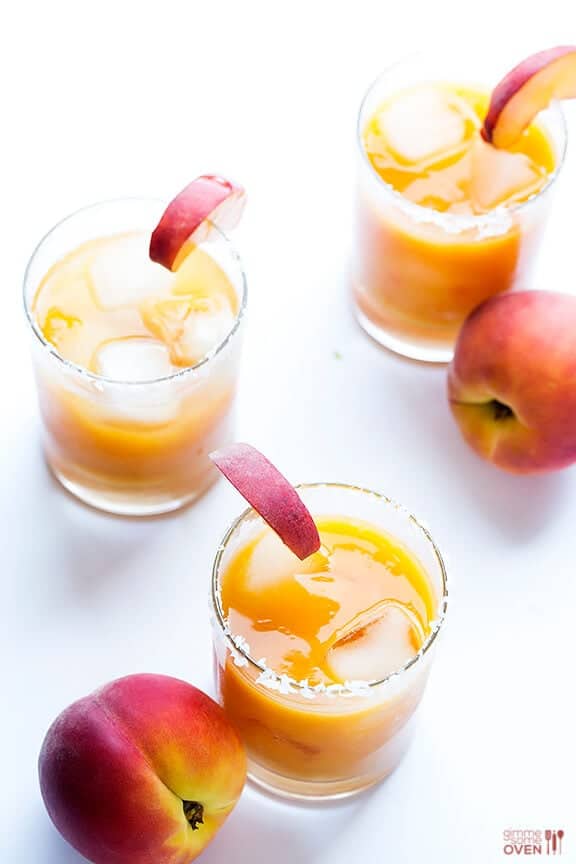 Fresh Peach Margaritas | gimmesomeoven.com #cocktail Fresh Peach Margaritas | gimmesomeoven.com #cocktail
