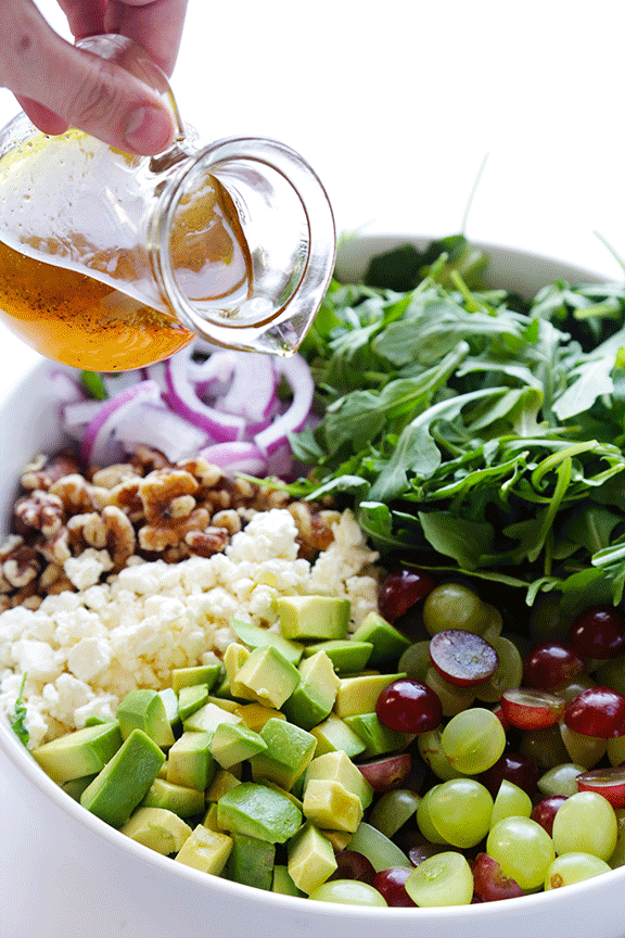 Grape, Avocado & Arugula Salad | gimmesomeoven.com #glutenfree Grape, Avocado & Arugula Salad | gimmesomeoven.com #glutenfree