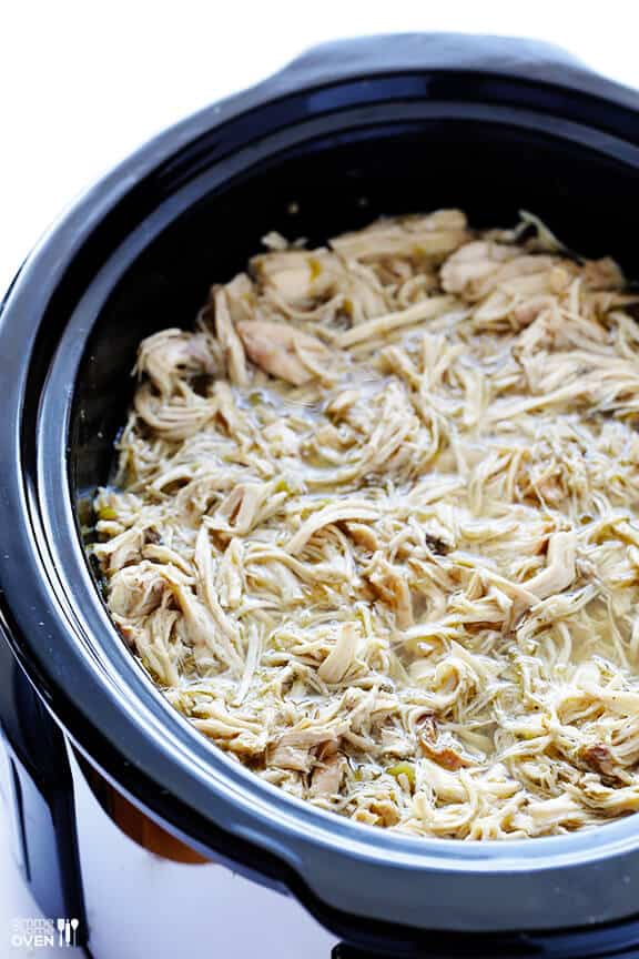 4-Ingredient Slow Cooker Salsa Verde Chicken | gimmesomeoven.com #recipe 4-Ingredient Slow Cooker Salsa Verde Chicken | gimmesomeoven.com #recipe