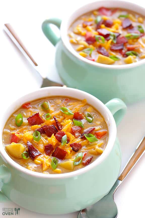 Bacon Corn Chowder | gimmesomeoven.com #soup #recipe Bacon Corn Chowder | gimmesomeoven.com #soup #recipe