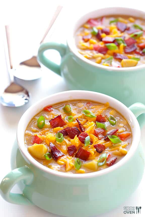 Bacon Corn Chowder | gimmesomeoven.com #soup #recipe Bacon Corn Chowder | gimmesomeoven.com #soup #recipe