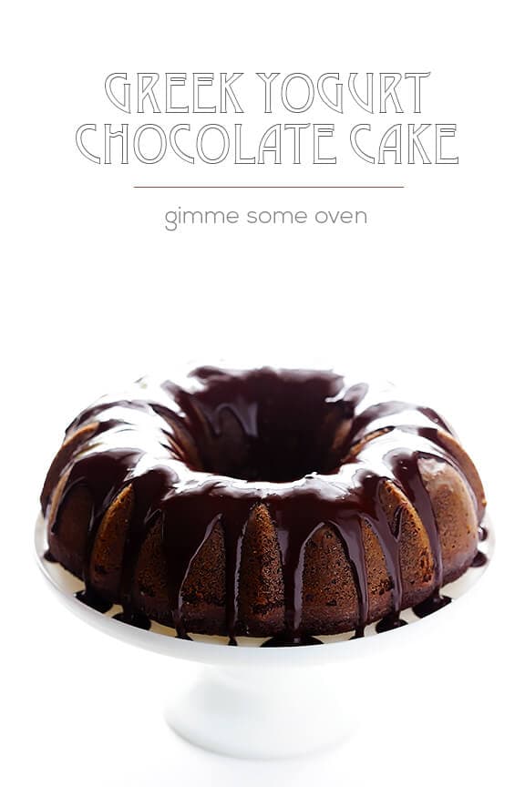 Greek Yogurt Chocolate Cake | gimmesomeoven.com #dessert Greek Yogurt Chocolate Cake | gimmesomeoven.com #dessert