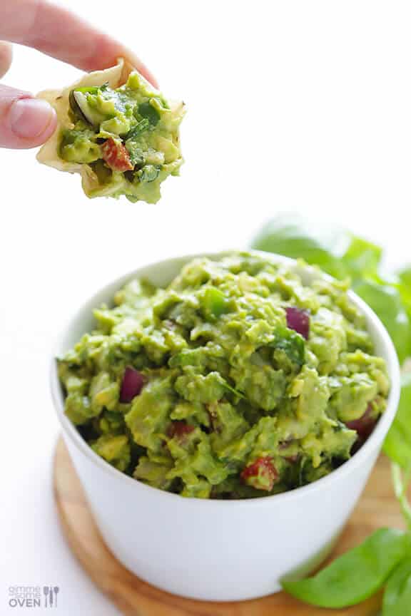 Italian Guacamole -- fresh basil is the rockstar of this delicious twist on classic guacamole | gimmesomeoven.com #appetizer #dip #glutenfree #vegan Italian Guacamole -- fresh basil is the rockstar of this delicious twist on classic guacamole | gimmesomeoven.com #appetizer #dip #glutenfree #vegan