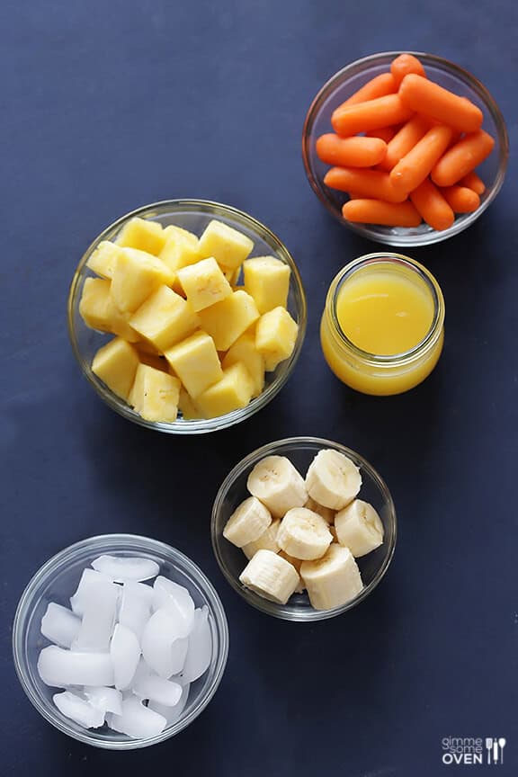 Carrot Pineapple Smoothie | gimmesomeoven.com Carrot Pineapple Smoothie | gimmesomeoven.com