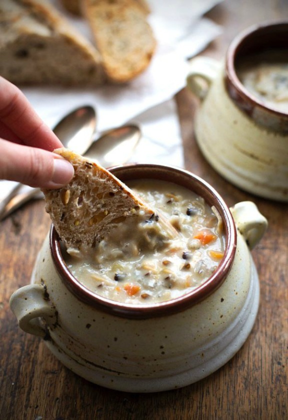 Crockpot Chicken Wild Rice Soup | pinchofyum.com Crockpot Chicken Wild Rice Soup | pinchofyum.com