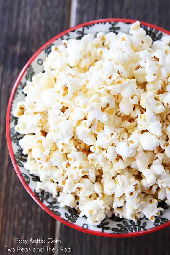 Easy Kettle Corn | twopeasandtheirpod.com Easy Kettle Corn | twopeasandtheirpod.com