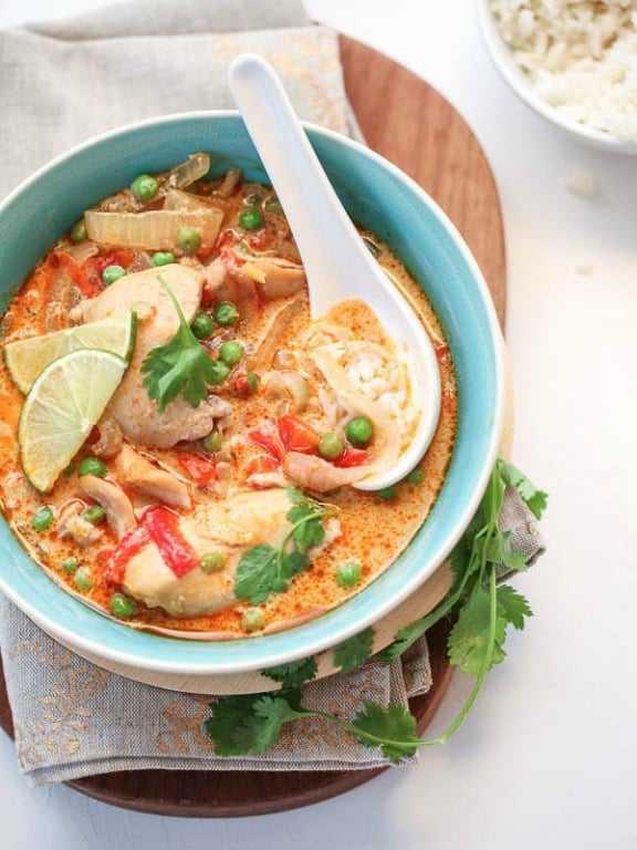 Slow Cooker Thai Chicken Soup | foodiecrush.com Slow Cooker Thai Chicken Soup | foodiecrush.com
