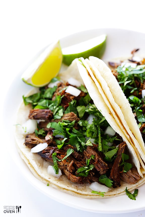 Barbacoa Beef -- tender, flavorful, and made extra easy in the slow cooker | gimmesomeoven.com #crockpot #slowcooker Barbacoa Beef -- tender, flavorful, and made extra easy in the slow cooker | gimmesomeoven.com #crockpot #slowcooker