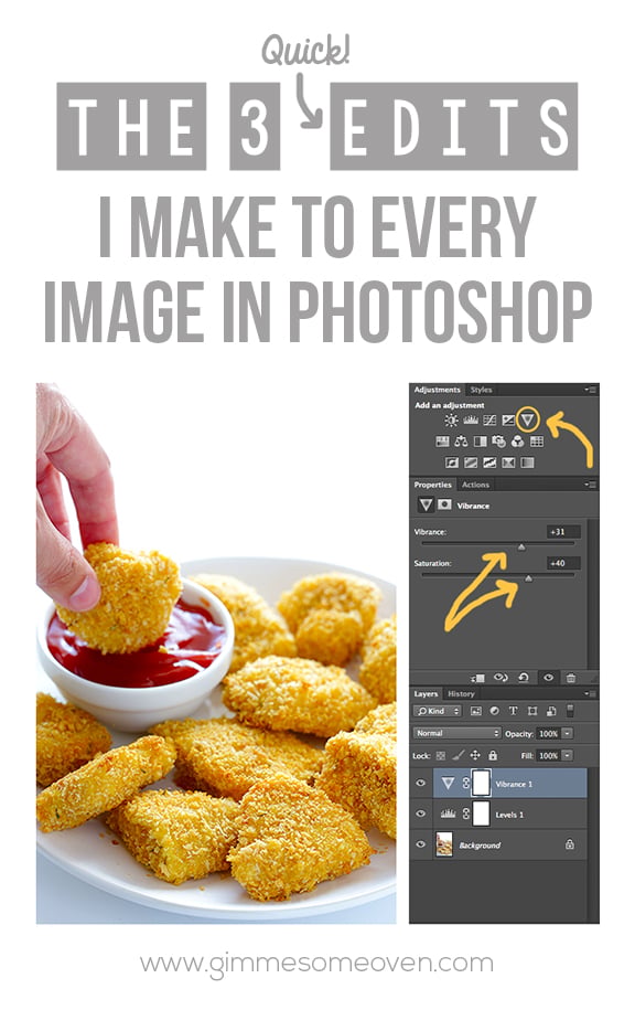 The 3 Quick Edits I Make To Every Photo In Photoshop -- a quick step-by-step tutorial | gimmesomeoven.com The 3 Quick Edits I Make To Every Photo In Photoshop -- a quick step-by-step tutorial | gimmesomeoven.com