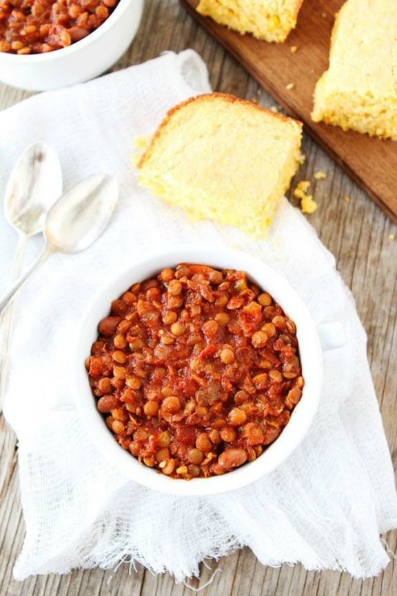Slow Cooker Lentil Chili | twopeasandtheirpod.com Slow Cooker Lentil Chili | twopeasandtheirpod.com