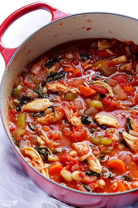 Tomato Basil Chicken Stew | gimmesomeoven.com Tomato Basil Chicken Stew | gimmesomeoven.com