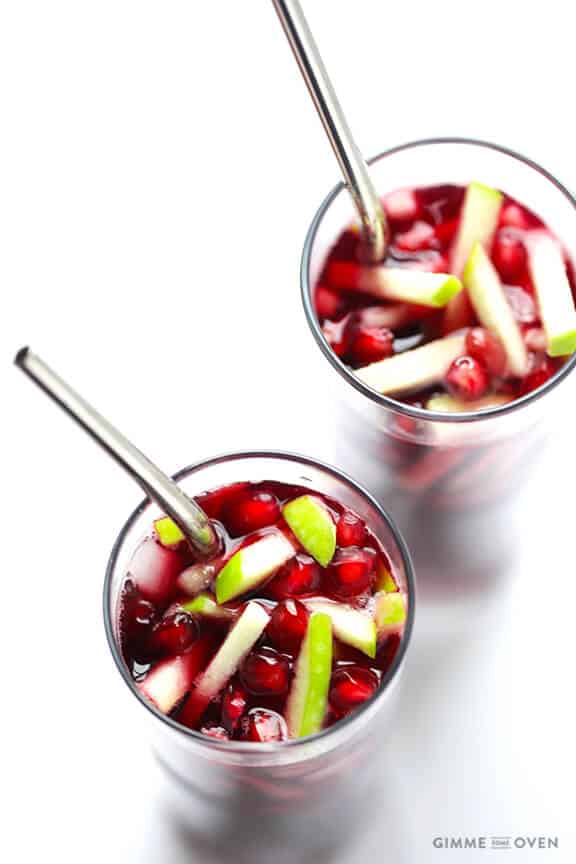 Pomegranate Green Apple Sangria | gimmesomeoven.com