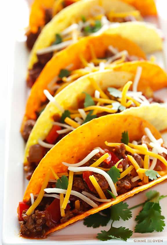 Sloppy Joe Tacos | gimmesomeoven.com