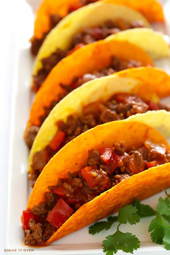 Sloppy Joe Tacos | gimmesomeoven.com