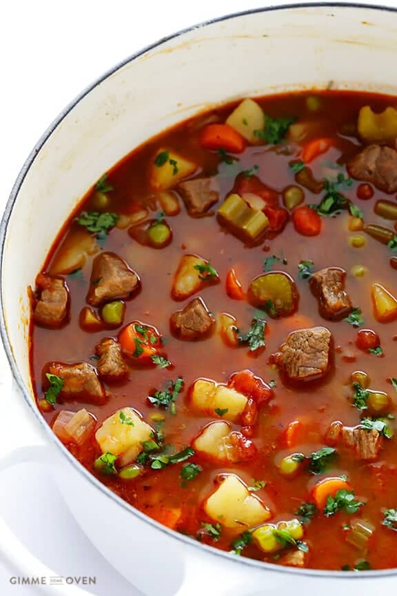 Vegetable Beef Soup | gimmesomeoven.com