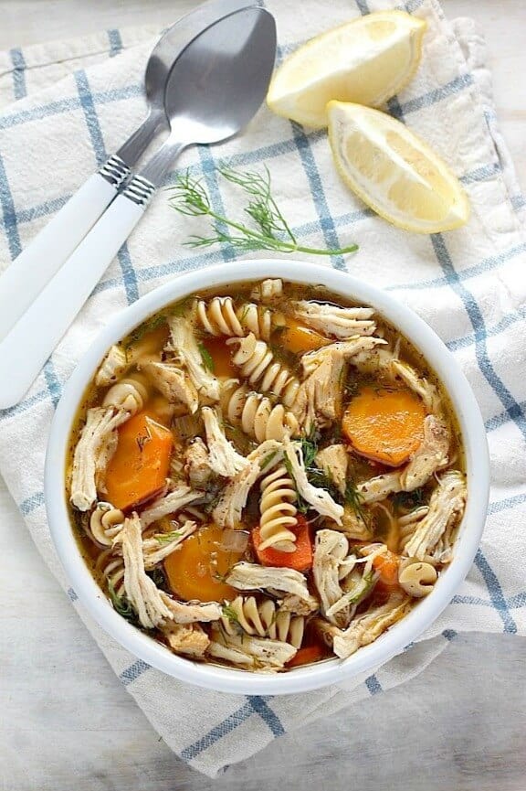 Flu Fighter Chicken Noodle Soup | bakerbynature.com