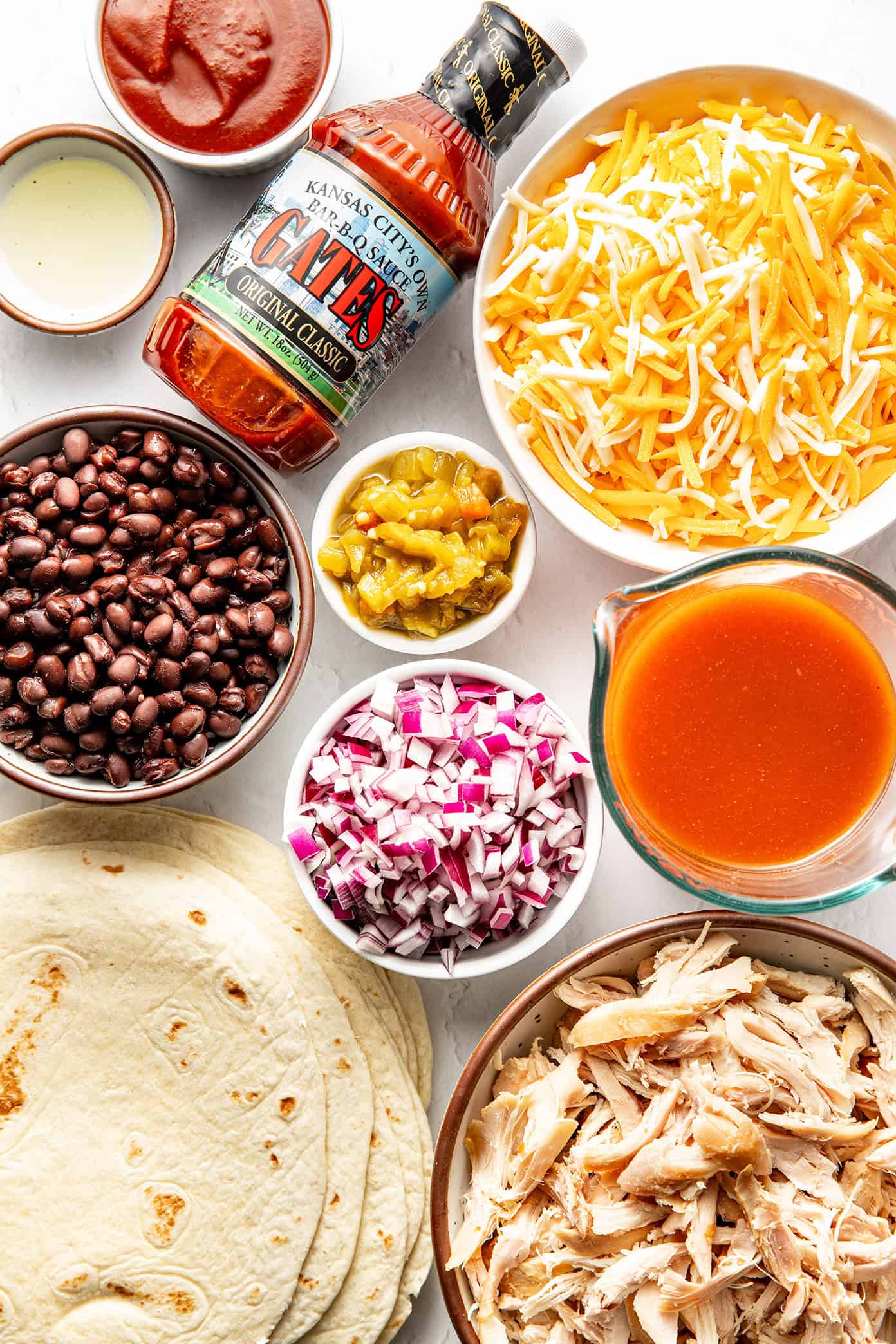 bbq chicken enchilada ingredients
