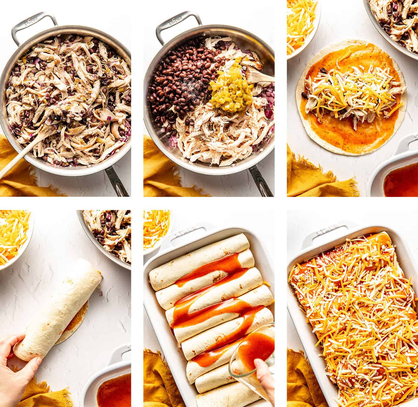 how to make bbq chicken enchiladas