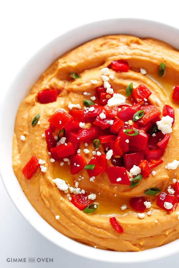Buffalo Hummus Dip Recipe | gimmesomeoven.com
