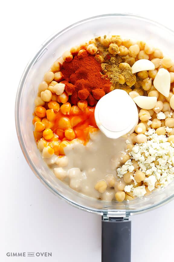 Buffalo Hummus Dip Recipe | gimmesomeoven.com