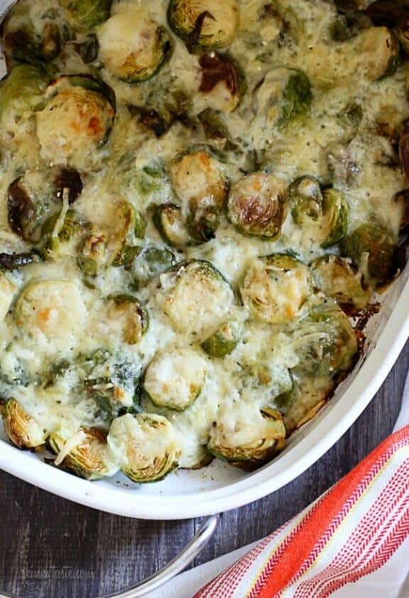 Brussels Sprouts Gratin | skinnytaste.com