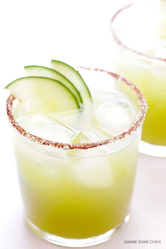 Spicy Cucumber Margaritas Recipe | gimmesomeoven.com