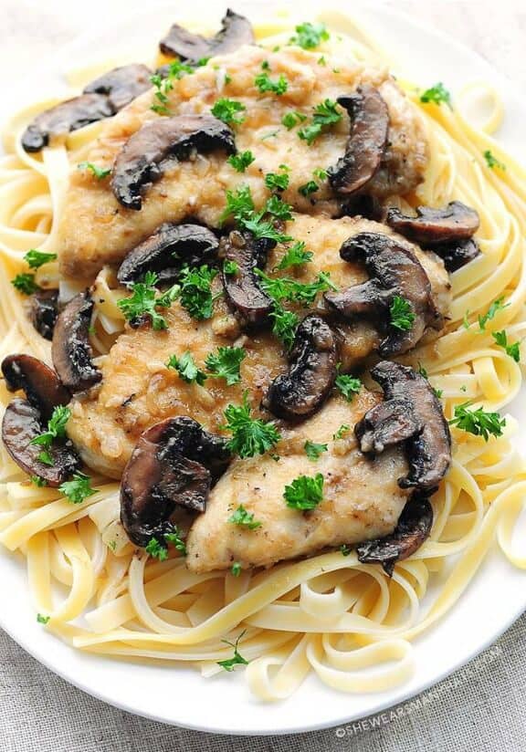 Chicken Marsala | shewearsmanyhats.com