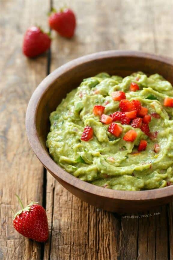Strawberry Guacamole | loveandoliveoil.com