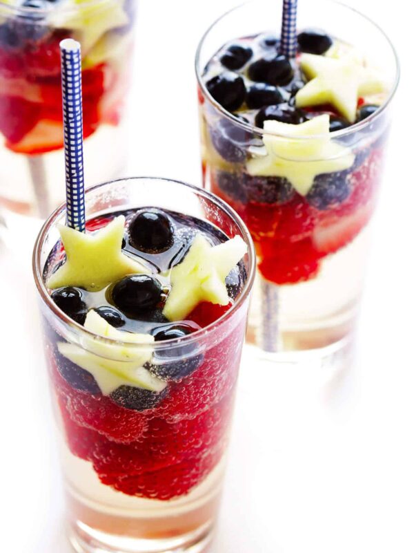 Sparkling Red White and Blue Sangria