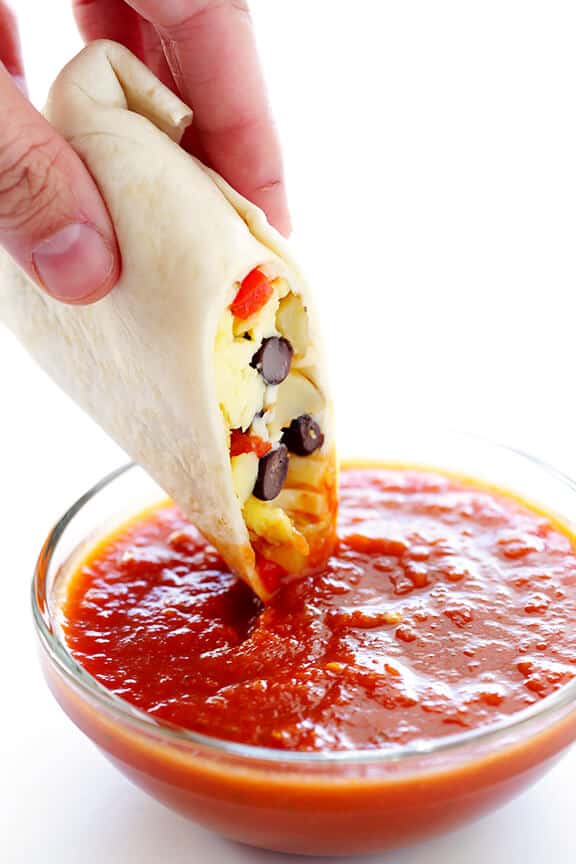 Freezer Breakfast Burritos -- easy to make, customize, and reheat, and SO tasty! | gimmesomeoven.com