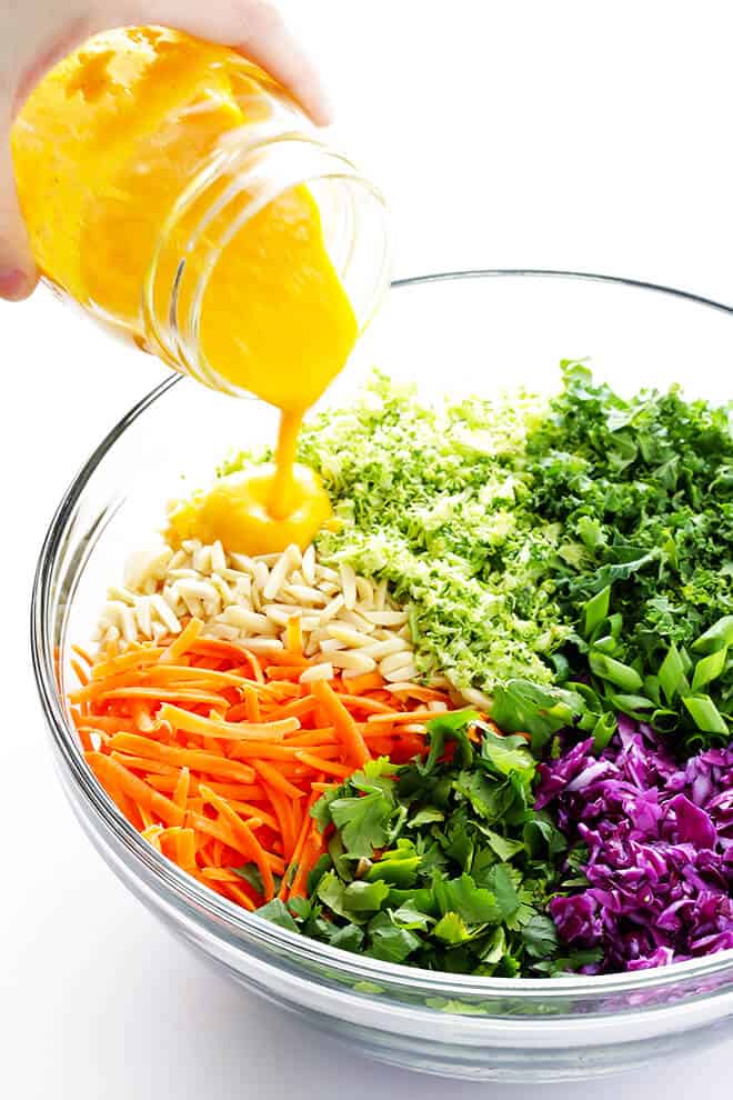 This detox salad is SERIOUSLY delicious -- made with all sorts of feel-good ingredients, and topped with a tasty Japanese carrot-ginger dressing. | gimmesomeoven.com (Vegan / Vegetarian / Gluten-Free)