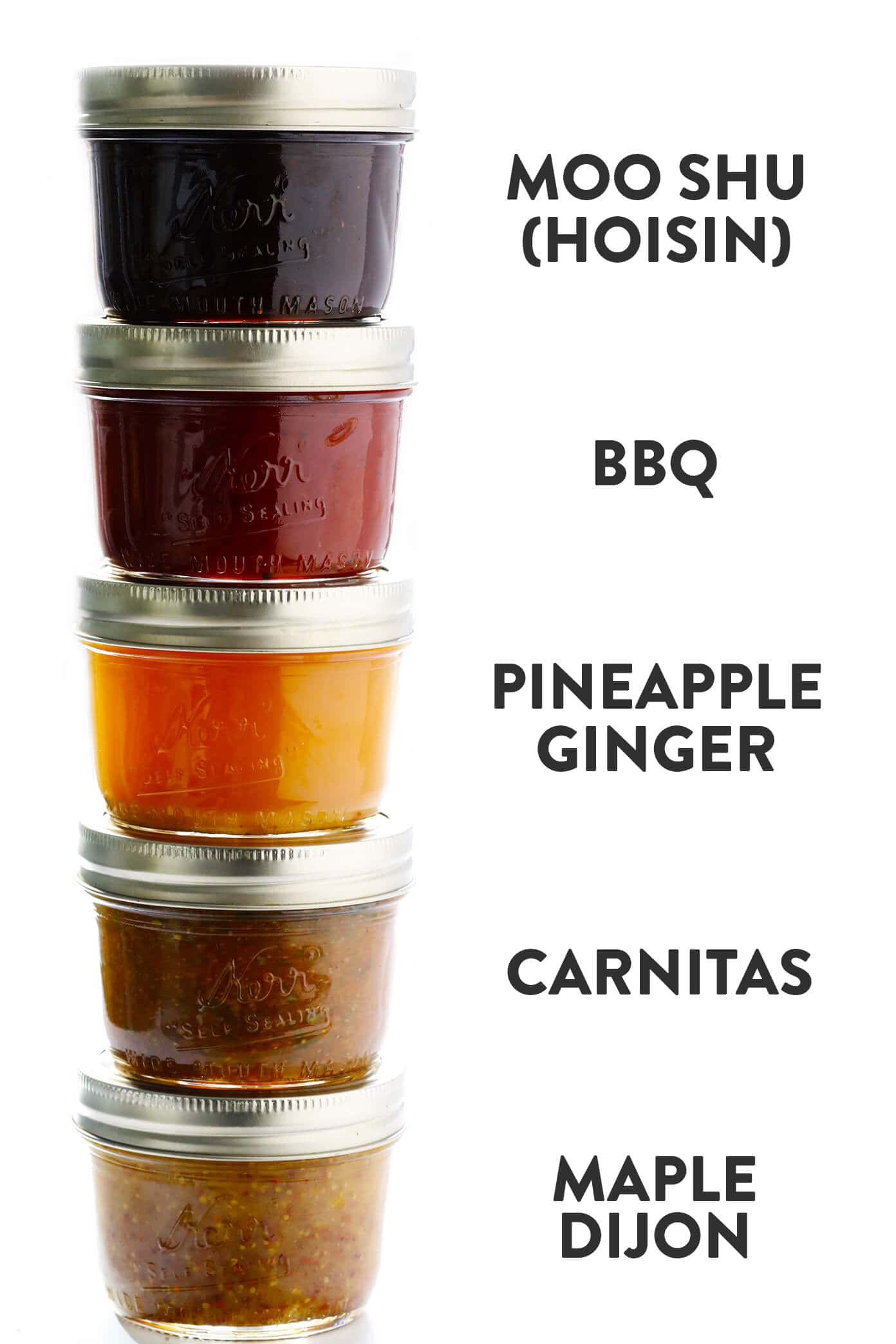 These 5 Easy Pork Marinade Recipes -- Moo Shu (Hoisin), BBQ, Pineapple Ginger, Maple Dijon and Carnitas -- are freezer-friendly (perfect for meal prep), naturally gluten-free, easy to make, and SO delicious. Perfect for pork, steak, chicken, and tofu. And flexible for baked, grilled, slow cooker, or Instant Pot pulled pork. | Gimme Some Oven #porkrecipe #porkmarinade #porkchops #pork