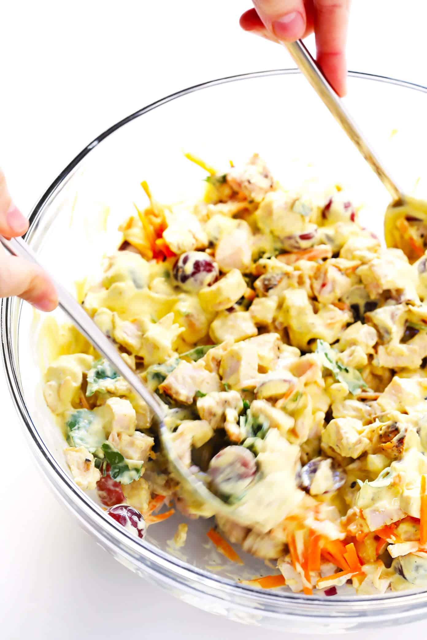 A delicious collection of chicken breast recipes from Gimme Some Oven. Healthy Curry Chicken Salad Recipe
