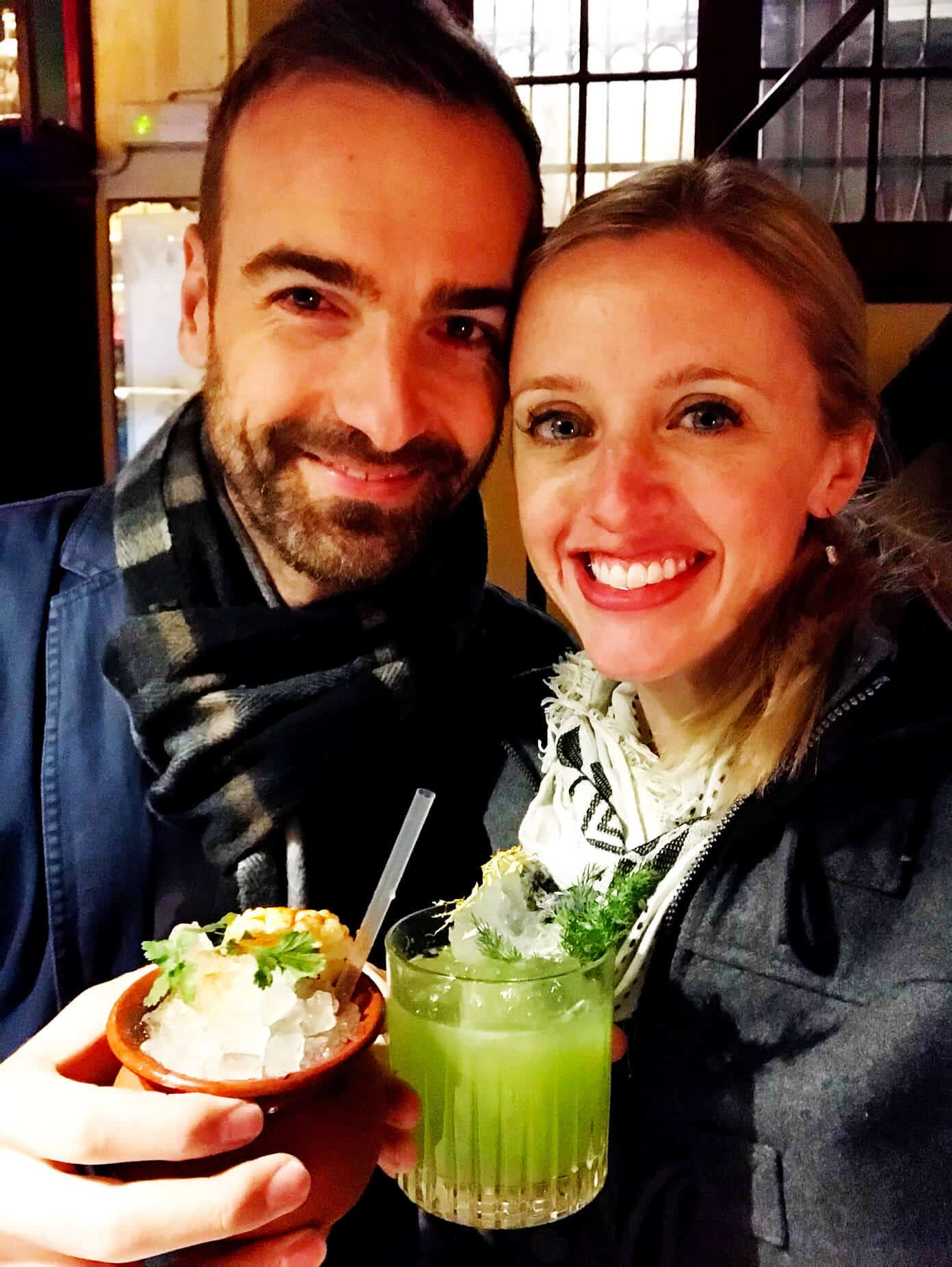 A local food blogger's tips for where to eat, stay and visit in Barcelona, Spain! Detailed restaurant recommendations included for breakfast, lunch, dinner and drinks. Plus travel tips on how to navigate the city like a local. | gimmesomeoven.com Cocktails In Barcelona at Dr Stravinsky