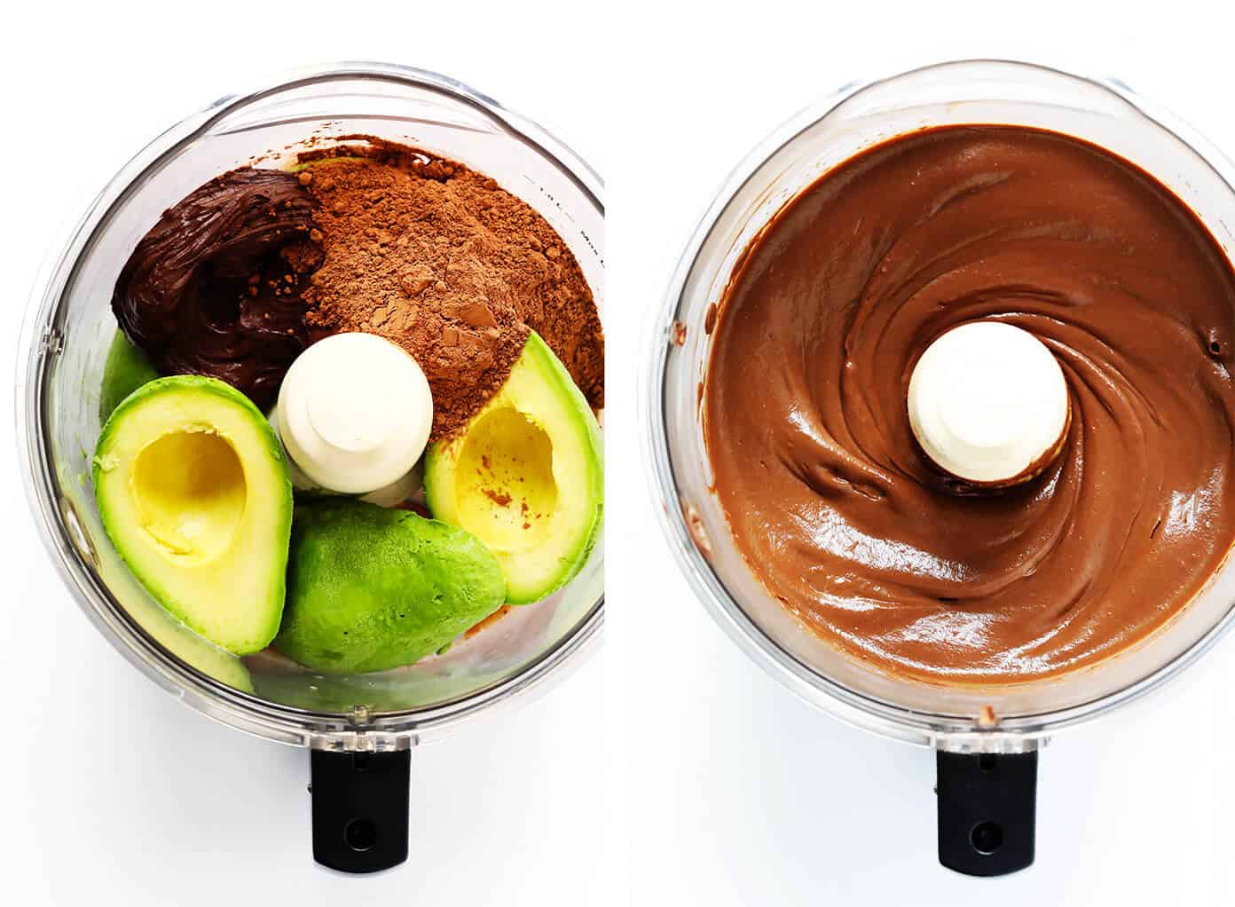 Love these Carrot Patch "Dirt" Cups! They're made with a chocolate avocado mousse pudding "dirt cake", chocolate-covered strawberry "carrots", and a sprinkling of Oreos, and they are SO delicious and fun! The perfect Spring (or Easter!) dessert that kids and adults will love alike. | Gimme Some Oven #dirtcake #easter #spring #chocolate #dessert #treats Healthy Chocolate Avocado Mousse