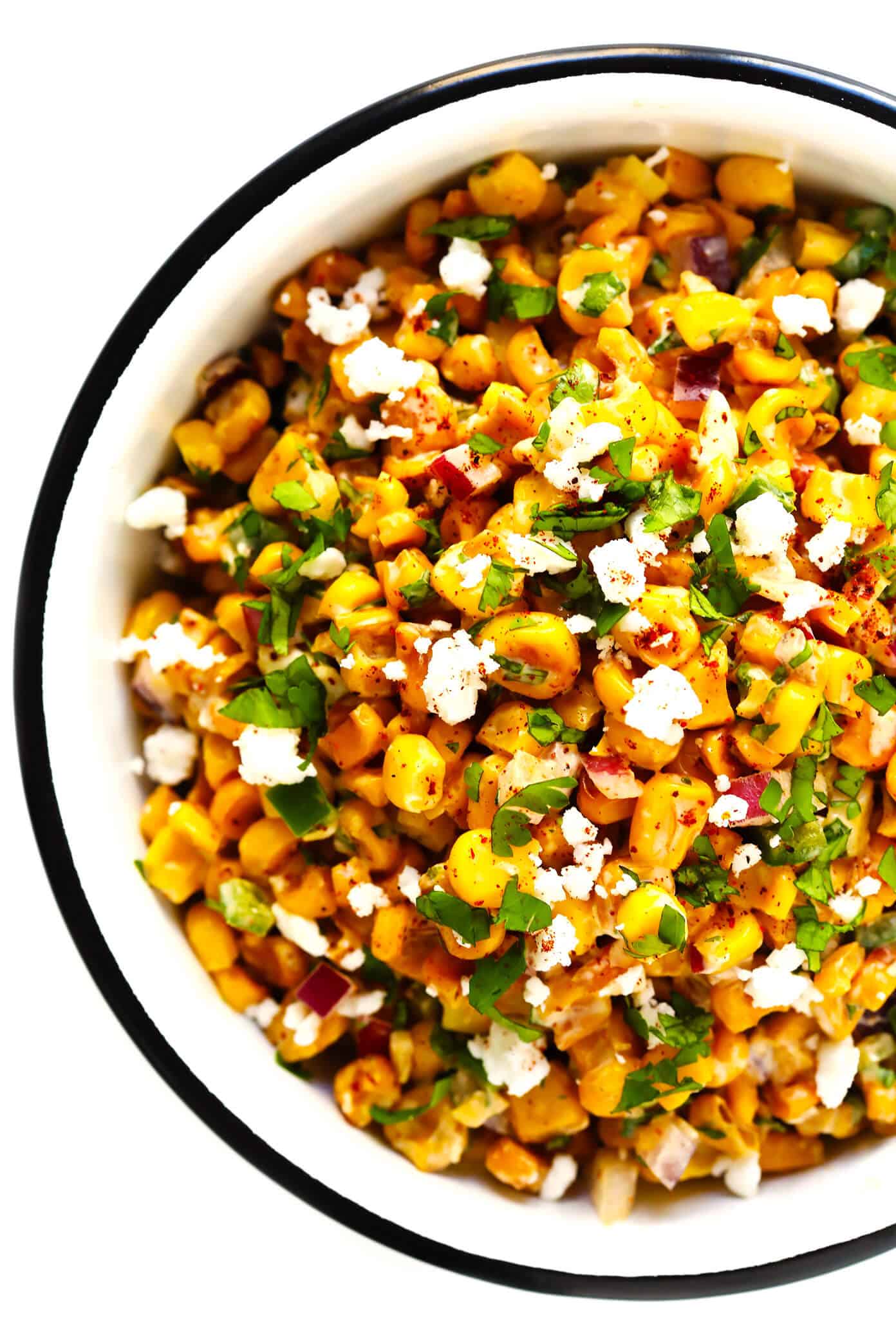 LOVE this Elote Dip recipe! It's quick and easy to make in about 15 minutes, naturally gluten-free, and full of all of those classic Mexican street corn ingredients we all love! And it can double as a salsa or topping for your tacos. | Gimme Some Oven #elote #mexican #corn #dip #salsa #appetizer Elote Dip Recipe