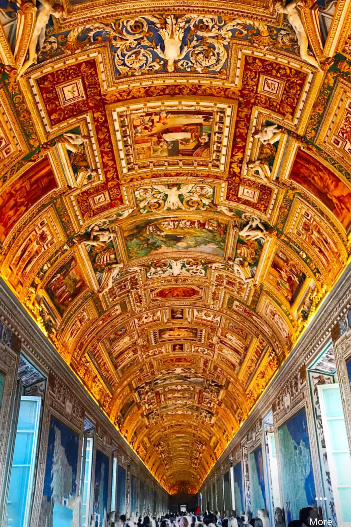 Our Weekend In Rome and Naples -- lots of travel recommendations on the best restaurants and what to eat, things to do, and where to stay in Roma. | Gimme Some Oven #rome #italy #travel #tips #restaurants Vatican Museum Ceiling in Rome