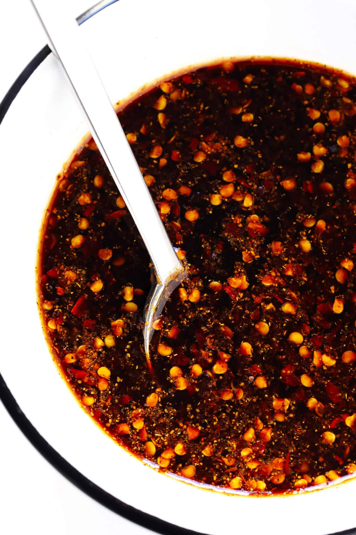 This 5-Minute Spicy Szechuan Sauce recipe is quick and easy to make, and perfect for a stir-fry or dipping sauce. Feel free to make yours as spicy or mild as you would like! | Gimme Some Oven #szechuan #sauce #stirfry #chinese #recipe How To Make Szechuan Sauce
