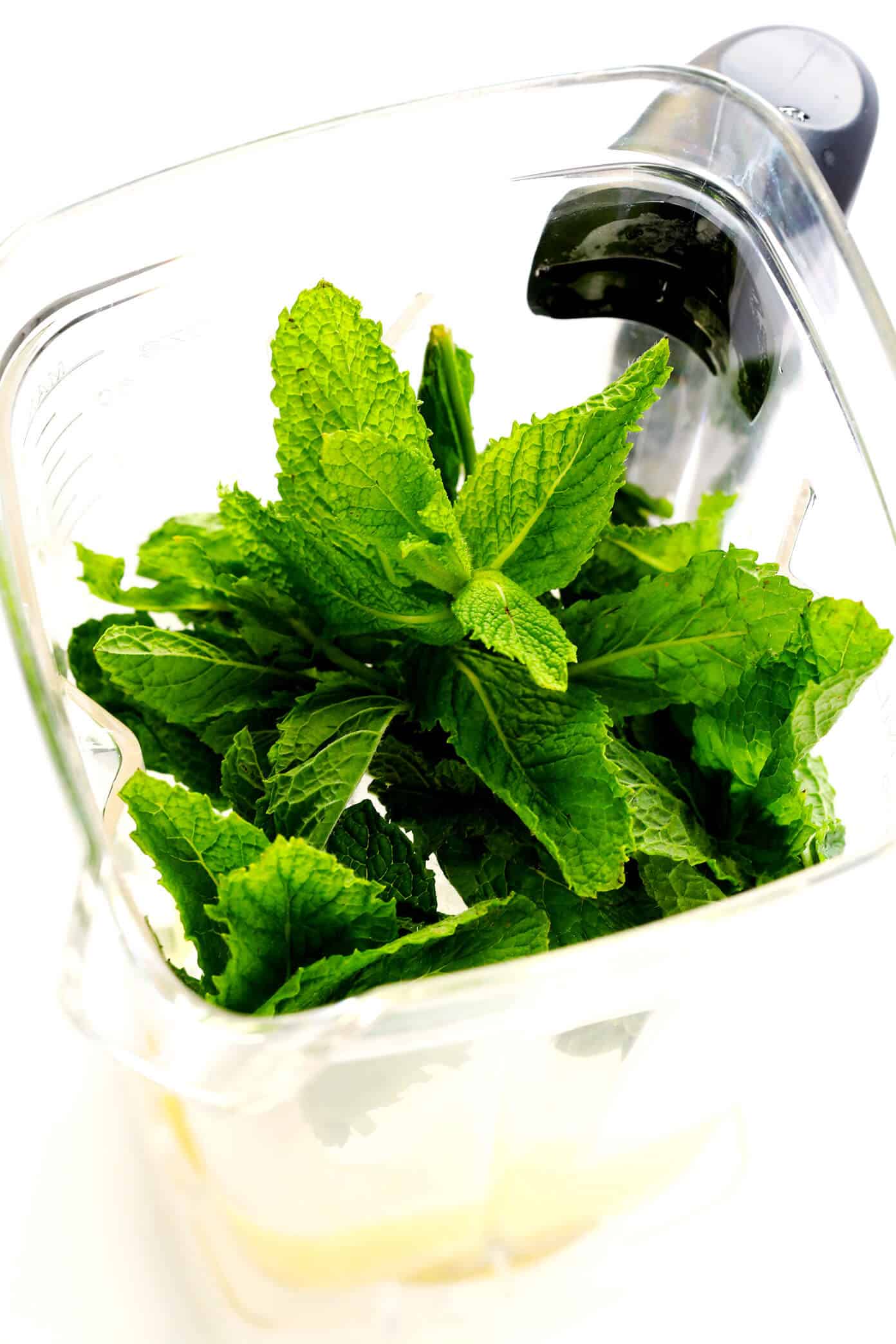 LOVE this frozen mojito recipe! (Frojitos!!) This summer cocktail recipe is easy to make in just 5 minutes with fresh mint, lime juice, rum, honey simple syrup and ice. Instructions included for how to make a single batch, or a pitcher for a crowd! | gimmesomeoven.com #mojito #cocktail #frozen #slushie #mint #drinks #lime Frozen Mojito Ingredients