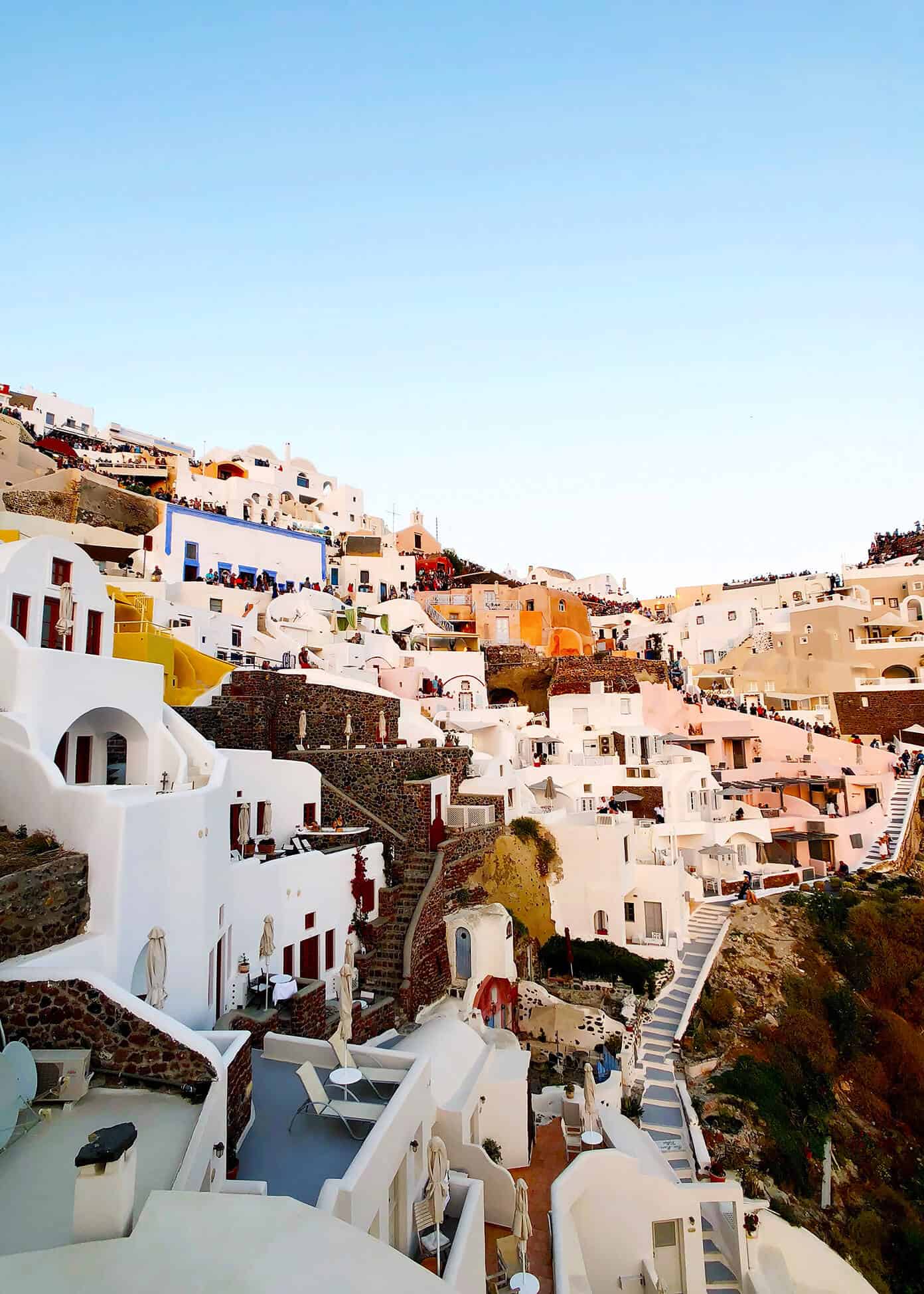 The Gimme Some Oven travel guide for restaurants to eat, hotels to stay and places to visit in Santorini, Greece. | Gimme Some Oven #santorini #greece #travel #traveltips #europe #vacation #islands #hotel #restaurant Oia Views in Santorini Greece