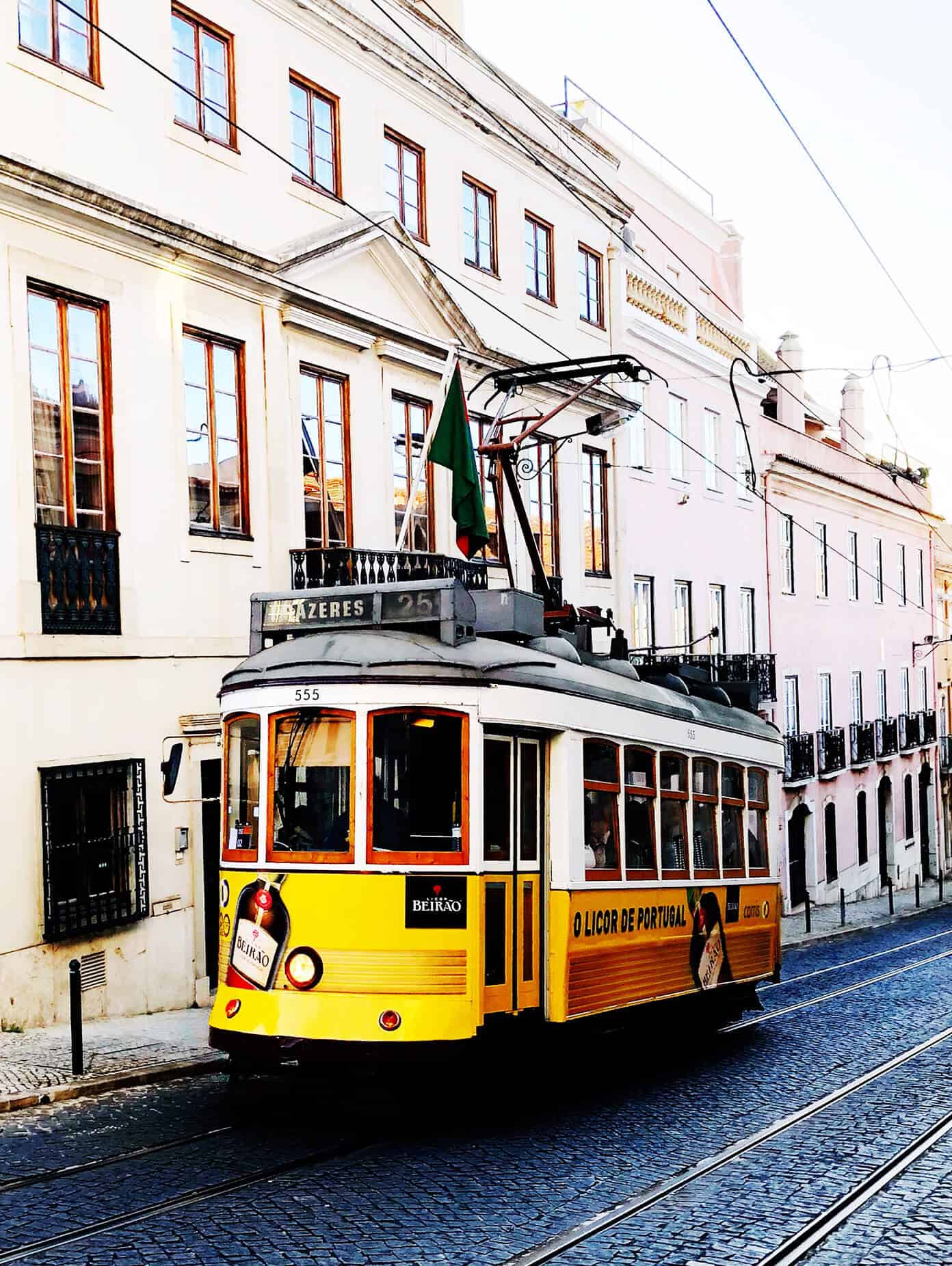 Weekend in Lisbon, Portugal -- all of our best recs on where to stay, eat and visit! | gimmesomeoven.com #travel #lisbon #portugal #traveltips Yellow tram in Lisbon Portugal