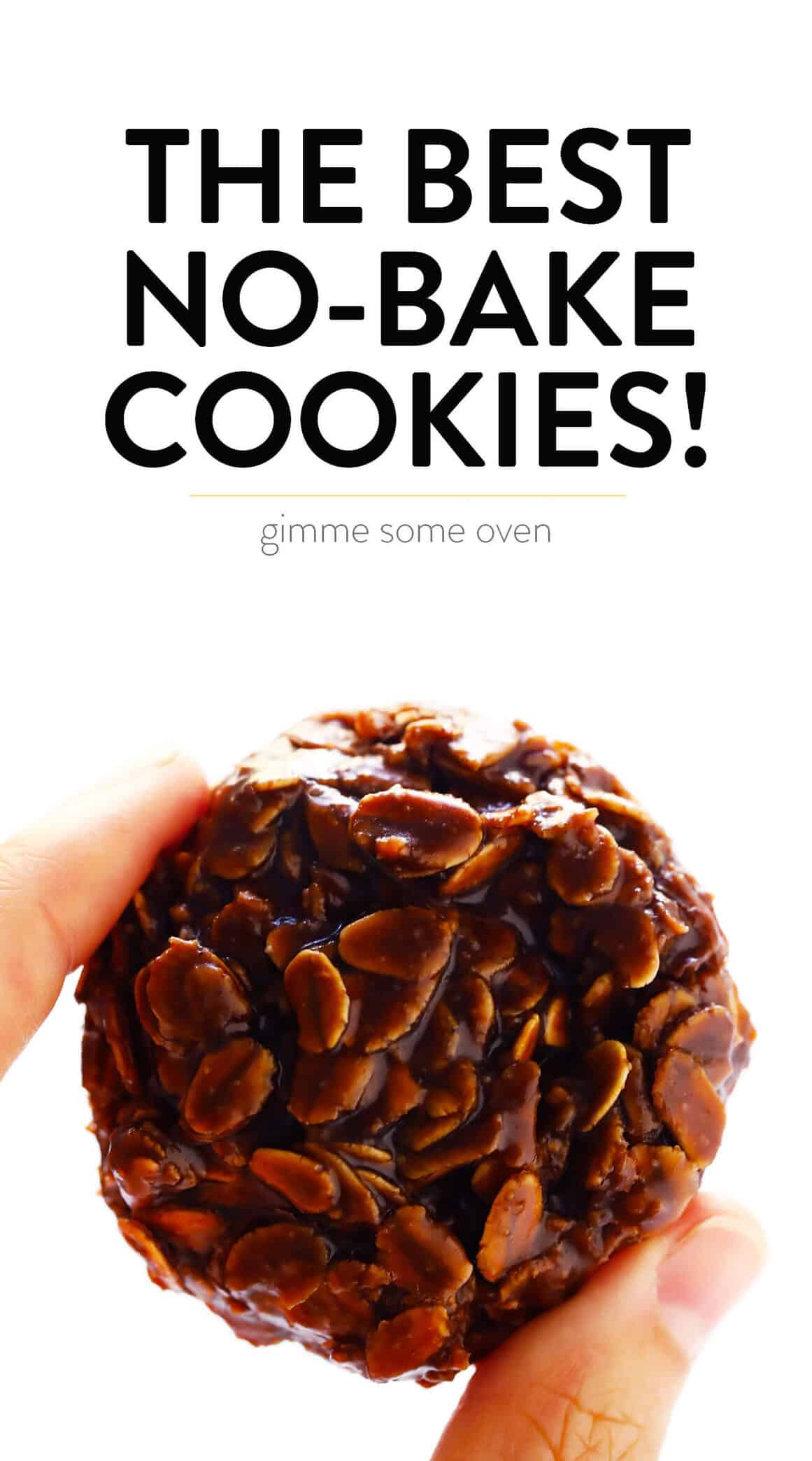This classic No Bake Cookies recipe is easy to make in just 15 minutes, and that peanut butter + chocolate + oatmeal combination is always a winner! | Gimme Some Oven #chocolate #nobake #cookies #peanutbutter #oatmeal #dessert No Bake Cookie Recipe